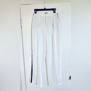 Zara women pants white and black stripes